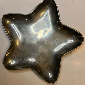 Vintage Feilner MCM Abstract Star Dish Silver plated